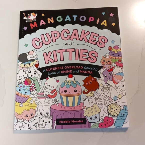 ANIME Coloring Book MANGATOPIA  Cupcakes and Kitties NEW - Picture 1 of 5